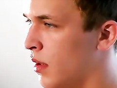 Young smoker Adam fills hand with cum after masturbating