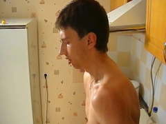 Russian boy swallowing cum