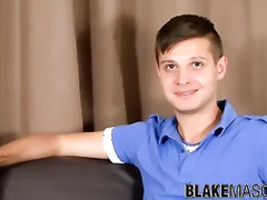Interviewed amateur Razvan Angels solo plays with his cock