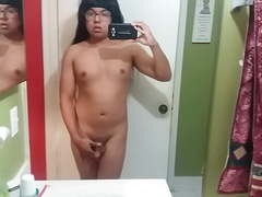 Teen Femboy rubbing his soft cock