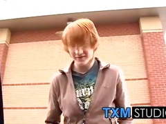 Long haired amateur gay Jonny loves deep throat and blowjobs