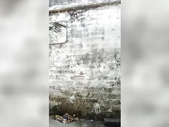 Desi Boy Bathing and cleaning his big Dick