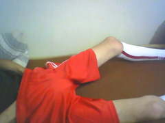 Turkish boy Baris - jerking in football uniform