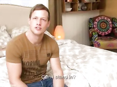 Teenager masturabating with cum