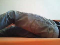 My Best Friend Sagging in Blue Satin Boxershorts