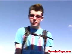 Uk twinks suck and fuck a curious stranger