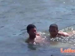 Exotic twinks swallow meat at a scorching pricknic